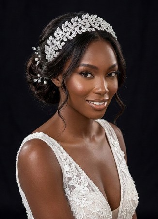 Zircon Stone Hair Accessories Models Wedding Henna Engagement Bride						