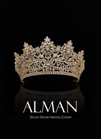 Zircon Crystal Stone Henna Crown Models
