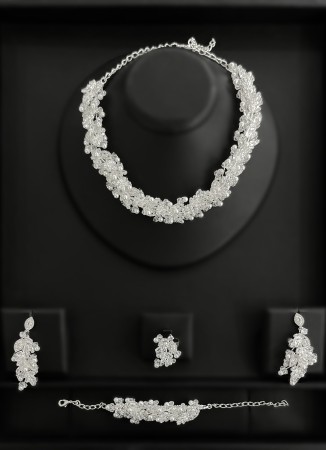 Zircon Set Necklace Wedding Henna Engagement Jewelry Set Models