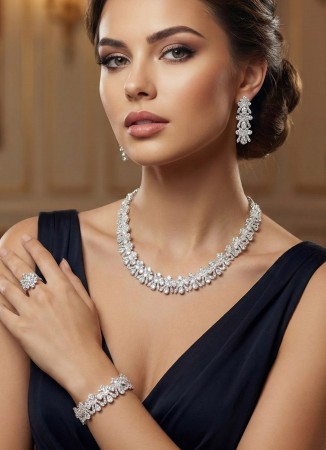 Set Necklace Wedding Henna Engagement Jewelry Set Models