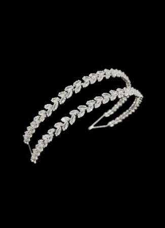 Zircon Stone Hair Accessories Bridal Models Wedding Engagement