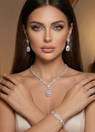 Set Necklace Wedding Henna Engagement Jewelry Set Models