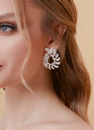 Zircon Stone Earrings Engagement Wedding Design Henna Earring Models Stylish Earrings