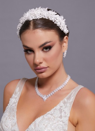 Bridal Crown Accessories Models Wedding Dress White Dress