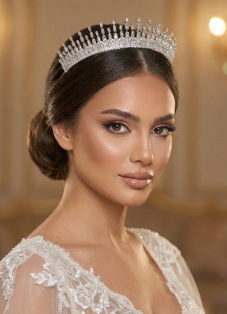 Bridal Crown Models Zircon Stone Wedding Engagement