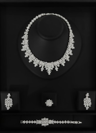 Zircon Set Necklace Wedding Henna Engagement Jewelry Set Models