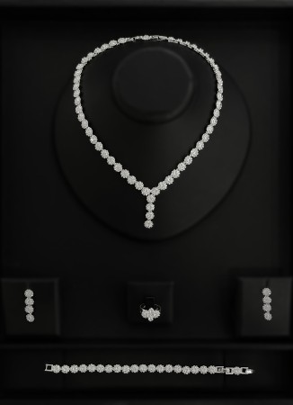 Zircon Set Necklace Wedding Henna Engagement Jewelry Set Models