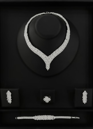 Zircon Set Necklace Wedding Henna Engagement Jewelry Set Models