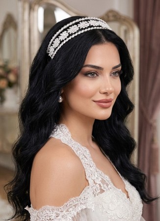 Zircon Stone Hair Accessories Models Wedding Henna Engagement Bride						