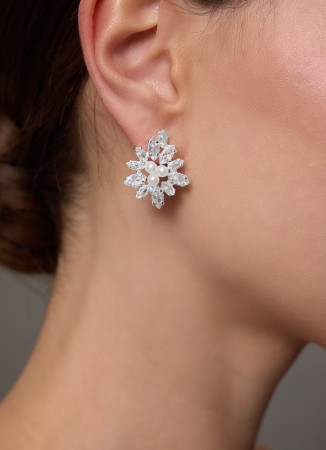 Zircon Stone Earrings Engagement Wedding Design Henna Stylish Earring Models