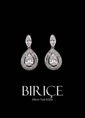 Zircon Stone Earrings Engagement Wedding Design Henna Stylish Earring Models