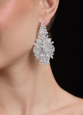 Zircon Stone Earrings Engagement Wedding Design Henna Earring Models Stylish Earrings