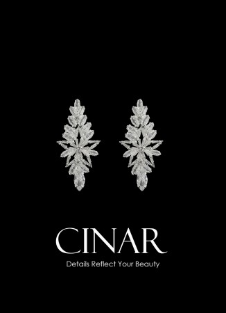 Zircon Stone Earrings Engagement Wedding Design Henna Stylish Earring Models