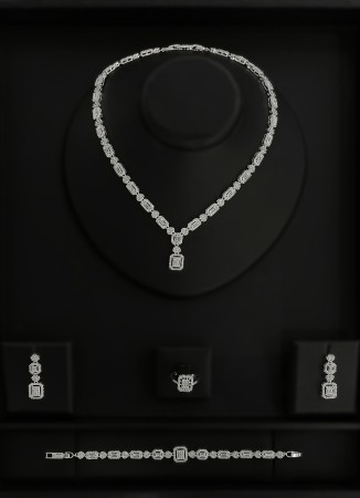 Zircon Set Necklace Wedding Henna Engagement Jewelry Set Models