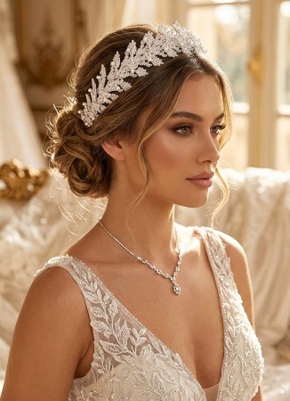AZircon Stone Hair Accessories Models Design Wedding Henna Engagement Bride						
