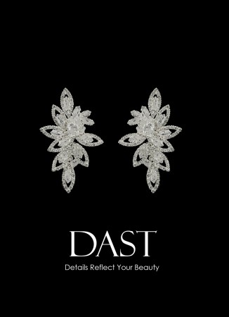 Zircon Stone Earrings Engagement Wedding Design Henna Earring Models Stylish Earrings