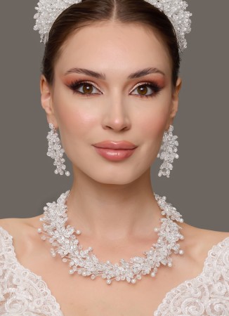 Zircon Set Necklace Wedding Henna Engagement Jewelry Set Models