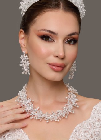 Zircon Set Necklace Wedding Henna Engagement Jewelry Set Models