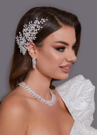 Zircon Stone Hair Accessories Bridal Models Wedding Engagement