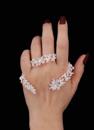 Adjustable Zircon Stone Hand Sword Henna Wedding Hand Accessories