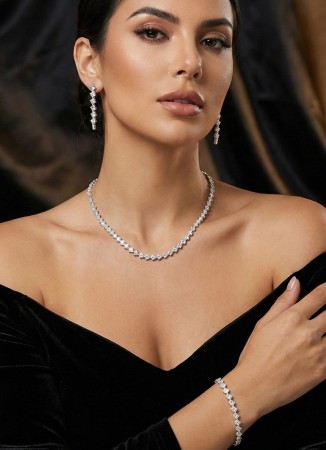 Set Necklace Wedding Henna Engagement Jewelry Set Models