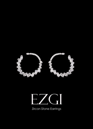Zircon Stone Earrings Engagement Wedding Design Henna Earring Models Stylish Earrings