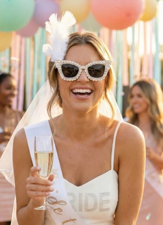 Party glasses, bride to be party decorations, birthday