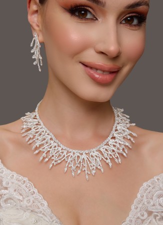 Zircon Set Necklace Wedding Henna Engagement Jewelry Set Models