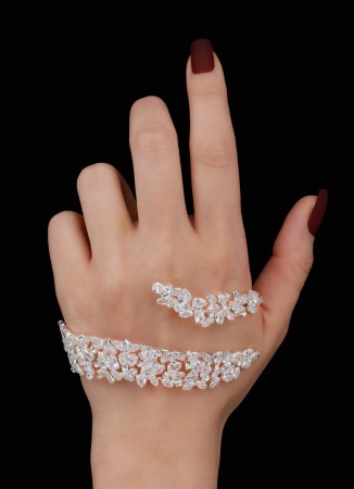 Adjustable Zircon Stone Hand Sword Henna Wedding Hand Accessories
