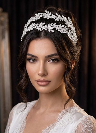 Zircon Stone Hair Accessories Models Wedding Henna Engagement Bride						