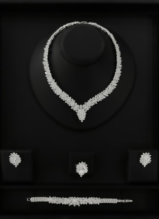 Zircon Set Necklace Wedding Henna Engagement Jewelry Set Models