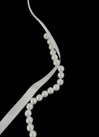 Pearl Promise Engagement Ribbon promise cutting beaded promise ribbon scissors