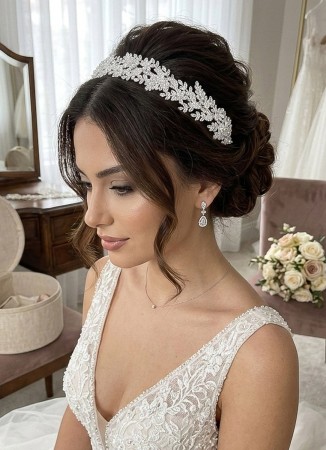 Zircon Stone Hair Accessories Models Design Wedding Henna Engagement Bride						