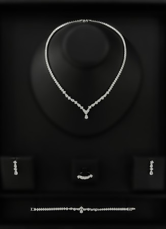 Zircon Set Necklace Wedding Henna Engagement Jewelry Set Models