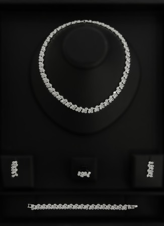 Zircon Set Necklace Wedding Henna Engagement Jewelry Set Models
