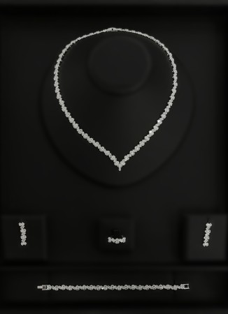 Zircon Set Necklace Wedding Henna Engagement Jewelry Set Models