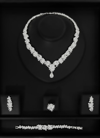 Zircon Set Necklace Wedding Henna Engagement Jewelry Set Models