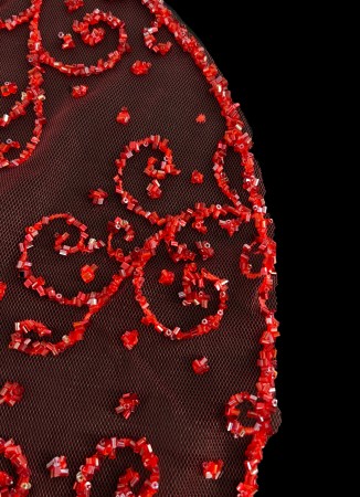 Feathered and Stoned Bridal Halay Handkerchief Chiffon Laser Flowered Bridal Halay Handkerchief