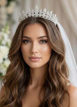 Bridal Crown Models Zircon Stone Wedding Engagement