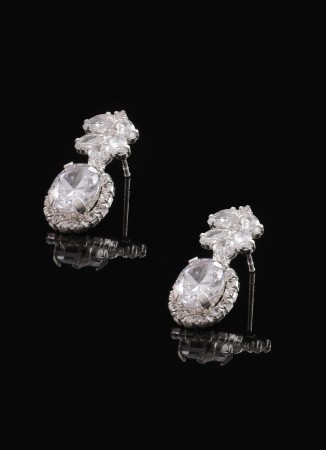 Zircon Stone Earrings Engagement Wedding Design Henna Stylish Earring Models