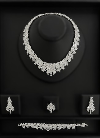 Zircon Set Necklace Wedding Henna Engagement Jewelry Set Models
