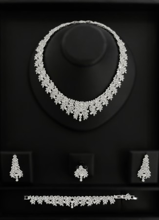 Zircon Set Necklace Wedding Henna Engagement Jewelry Set Models