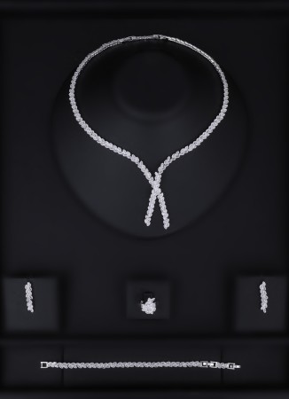 Zircon Set Necklace Wedding Henna Engagement Jewelry Set Models