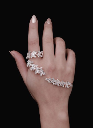 Adjustable Zircon Stone Hand Sword Henna Wedding Hand Accessories