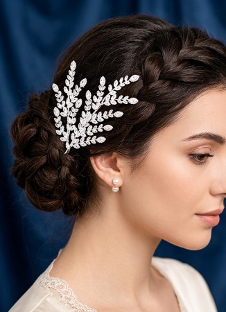 Zircon Stone Hair Accessories Models Wedding Henna Engagement Bride hair comb