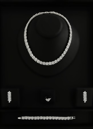 Zircon Set Necklace Wedding Henna Engagement Jewelry Set Models