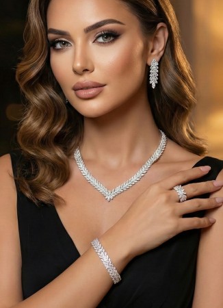 Set Necklace Wedding Henna Engagement Jewelry Set Models