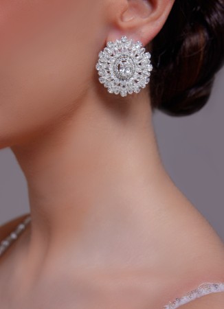 Zircon Stone Earrings Engagement Wedding Design Henna Earring Models Stylish Earrings