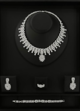 Zircon Set Necklace Wedding Henna Engagement Jewelry Set Models