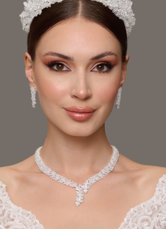 Zircon Set Necklace Wedding Henna Engagement Jewelry Set Models